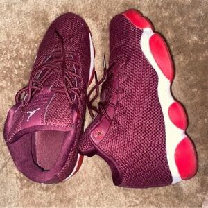 Jordan Maroon and Red Athletic Shoes